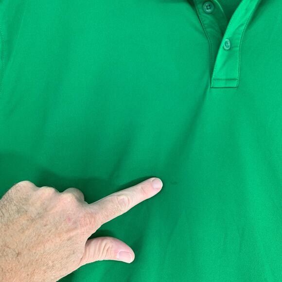 Men's Under Armour Green Notre Dame Fighting Irish Wordmark T2 Polo Size 2XL - Picture 6 of 15